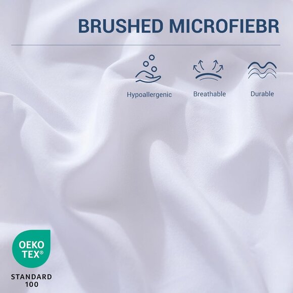 NEW! White Pillowcases Standard 4 Pack, 20x26 Pillow Cases with Envelope Closure - Picture 3 of 7